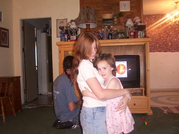 Julie and Maddy (with Marcus in the background)