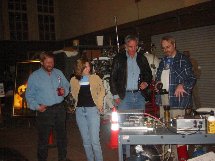 Doug explaining [url=http://www.xcor.com]XCOR's[/url] 15 lb-thrust N20/Ethane engine to Burt Rutan