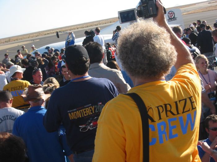 The VIP crowd in front of SpaceShipOne