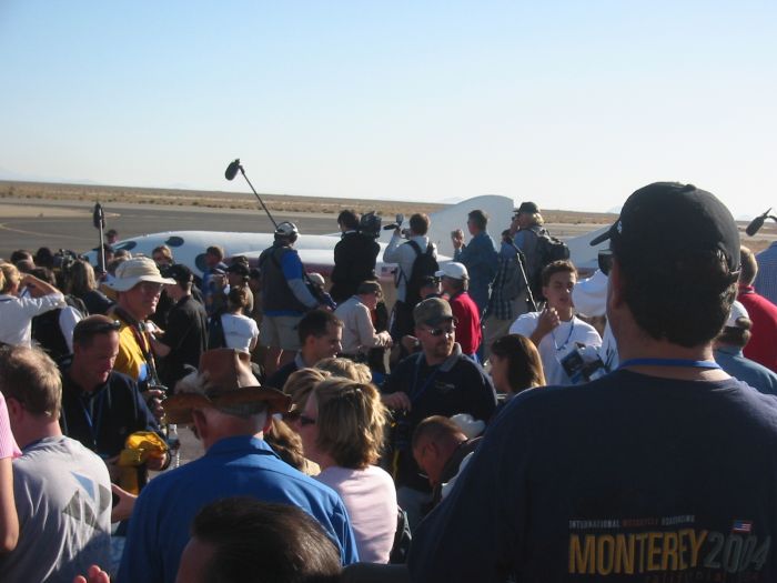 The VIP crowd in front of SpaceShipOne