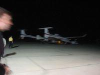 Blury shot of White Knight / SpaceShipOne at around 5:15am