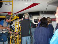 Shot of the Discovery people filming.  Also pictured are Brian Binnie's wife and Mike Melvill's wife.