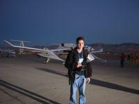 Mike in front of White Knight / SpaceShipOne