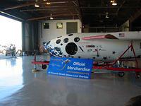 SpaceShipOne parked in the hangar